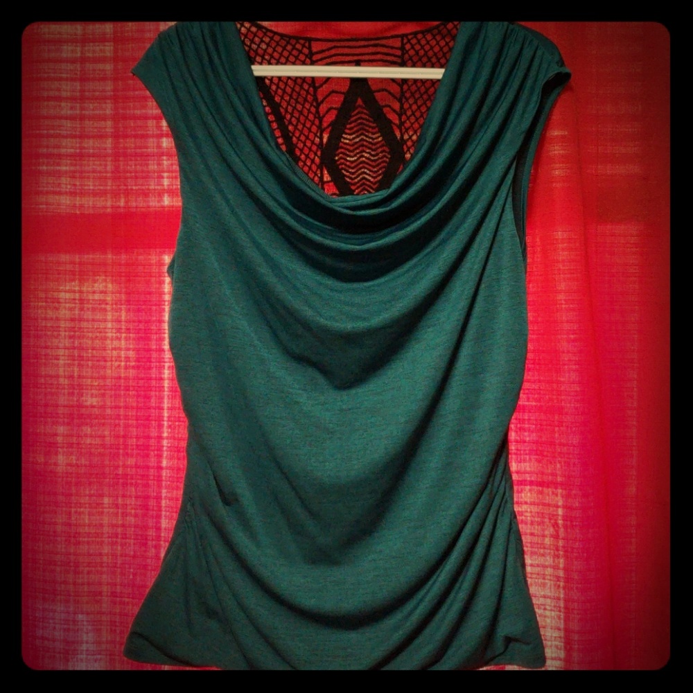 Sleeveless top with mesh back